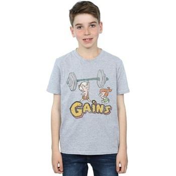 T-shirt enfant The Flintstones Bam Bam Gains Distressed