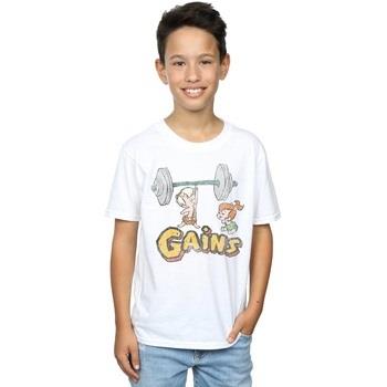 T-shirt enfant The Flintstones Bam Bam Gains Distressed