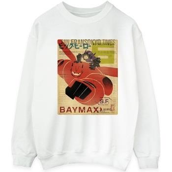 Sweat-shirt Disney Big Hero 6 Baymax Flying Baymax Newspaper