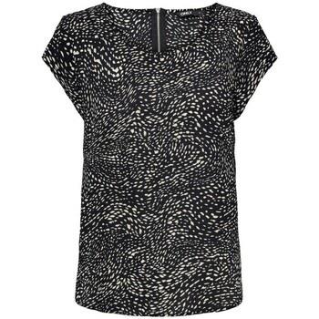 T-shirt Only TOP ONLVIC SS - BLACK / AOP BLURRY DOT - 34