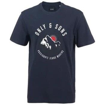 T-shirt Only &amp; Sons TEE-SHIRT ONLY BLEU MARINE - DARK NAVY - S