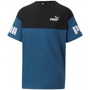 T-shirt enfant Puma TEE SHIRT JR P PWR CLB - LAKE BLUE - 128
