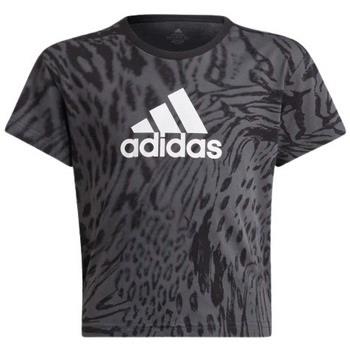 T-shirt enfant adidas TEE-SHIRT FI AOP JUNIOR - GRESIX BLACK WHITE - 1...