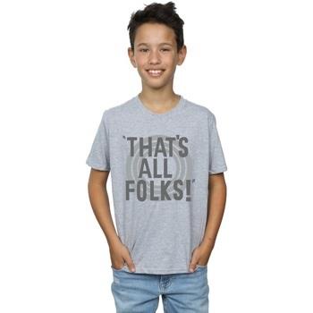 T-shirt enfant Dessins Animés That's All Folks Text