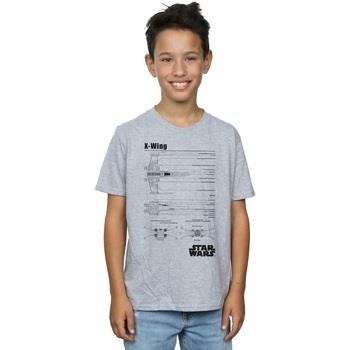 T-shirt enfant Disney X-Wing Blueprint