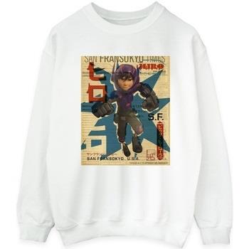 Sweat-shirt Disney Big Hero 6 Baymax Hiro Newspaper