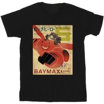 T-shirt enfant Disney Big Hero 6 Baymax Flying Baymax Newspaper