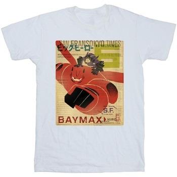 T-shirt enfant Disney Big Hero 6 Baymax Flying Baymax Newspaper