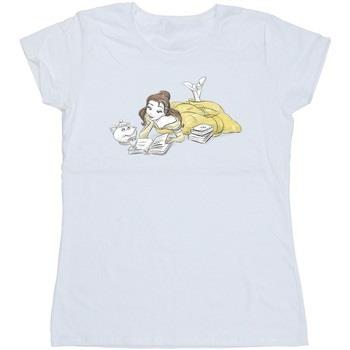 T-shirt Disney Beauty And The Beast Belle Reading