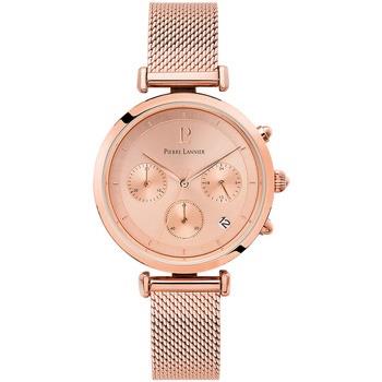 Montre Pierre Lannier LUTECIA Cadran DorÃ© rose Bracelet Acier milanai...