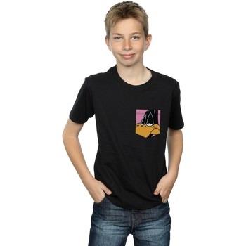 T-shirt enfant Dessins Animés Daffy Duck Face Faux Pocket