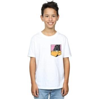 T-shirt enfant Dessins Animés Daffy Duck Face Faux Pocket