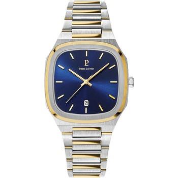 Montre Pierre Lannier CONTRASTE Cadran Bleu Bracelet Acier Bicolore