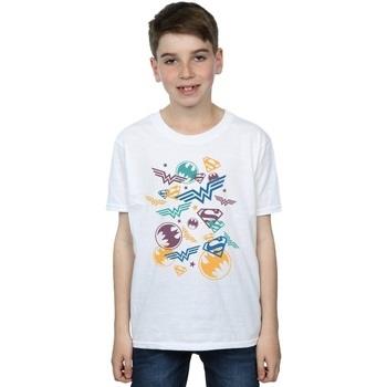 T-shirt enfant Dc Comics Justice League Floating Icons