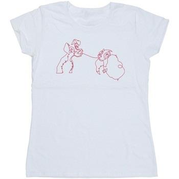 T-shirt Disney Lady And The Tramp Spaghetti Outline