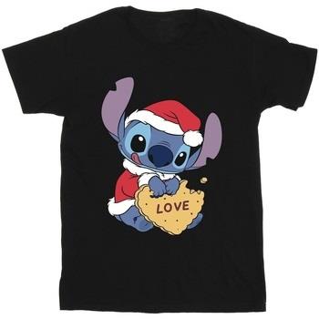 T-shirt enfant Disney Lilo And Stitch Christmas Love Biscuit