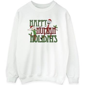 Sweat-shirt Rick And Morty Happy Human Holidays