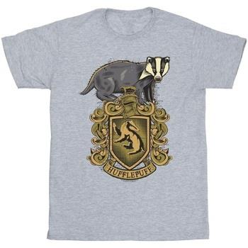 T-shirt enfant Harry Potter Hufflepuff Sketch Crest