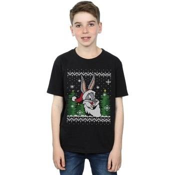 T-shirt enfant Dessins Animés Bugs Bunny Christmas Fair Isle