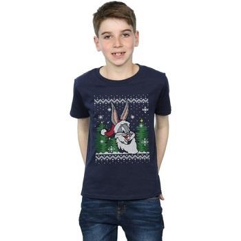 T-shirt enfant Dessins Animés Bugs Bunny Christmas Fair Isle