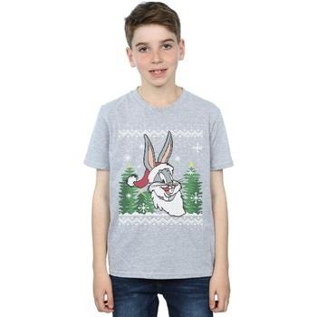 T-shirt enfant Dessins Animés Bugs Bunny Christmas Fair Isle