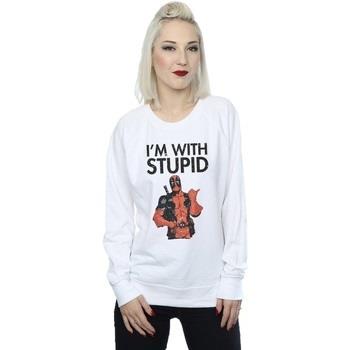 Sweat-shirt Marvel Deadpool I'm With Stupid