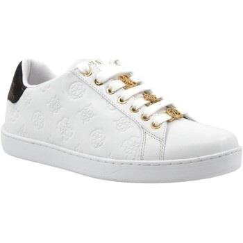 Chaussures Guess Sneaker Donna White Brown FLJROSELE12