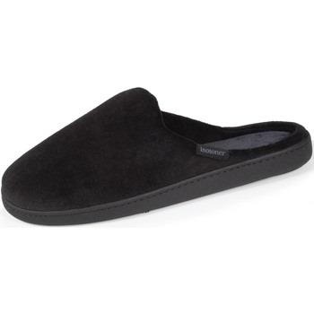 Chaussons Isotoner Chaussons mules Homme Noir Rayures