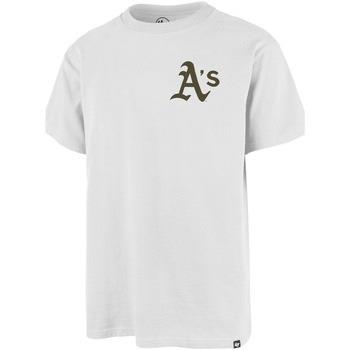 T-shirt '47 Brand 47 TEE MLB OAKLAND ATHLETICS BACKER ECHO WHITE WASH