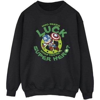 Sweat-shirt Marvel St Patrick's Day Captain America Luck