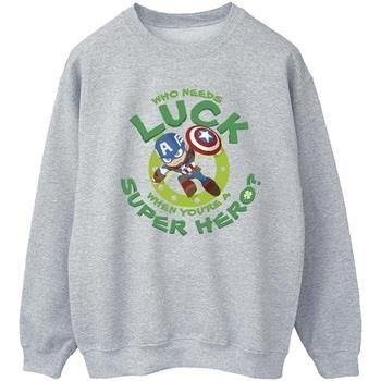 Sweat-shirt Marvel St Patrick's Day Captain America Luck