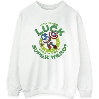 Sweat-shirt Marvel St Patrick's Day Captain America Luck