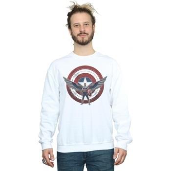 Sweat-shirt Marvel Falcon And The Winter Soldier Captain America Shiel...