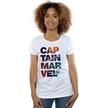 T-shirt Marvel Captain Space Text