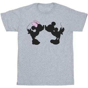 T-shirt enfant Disney Mickey Minnie Kiss Silhouette