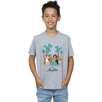T-shirt enfant Disney Aladdin Jasmine Abu Rajah Beach
