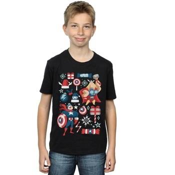 T-shirt enfant Marvel Thor And Captain America Christmas Day