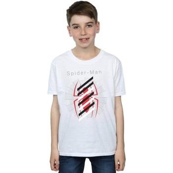 T-shirt enfant Marvel Spider-Man Logo Stripes