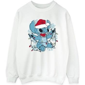 Sweat-shirt Disney Lilo And Stitch Christmas Lights Sketch