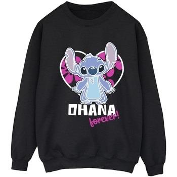 Sweat-shirt Disney Lilo And Stitch Ohana Forever Heart