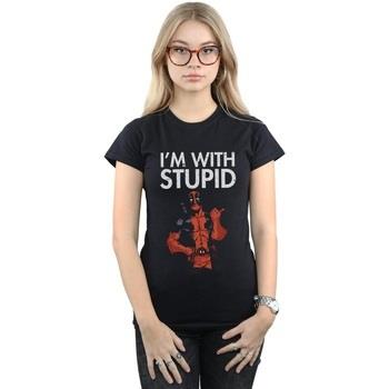 T-shirt Marvel I'm With Stupid