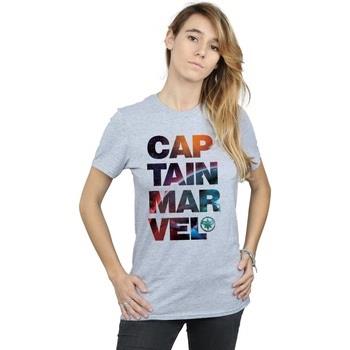 T-shirt Marvel Captain Space Text