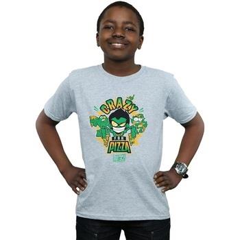 T-shirt enfant Dc Comics Teen Titans Go Crazy For Pizza