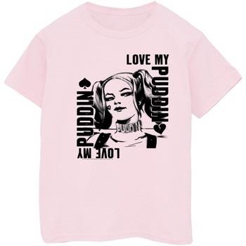 T-shirt enfant Dc Comics Suicide Squad Harley Love Puddin