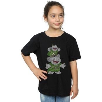 T-shirt enfant Disney Frozen Handstacking Trolls