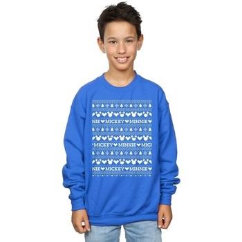 Sweat-shirt enfant Disney Mickey And Minnie Christmas Fair Isle