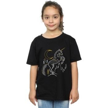 T-shirt enfant Harry Potter Unicorn Line Art