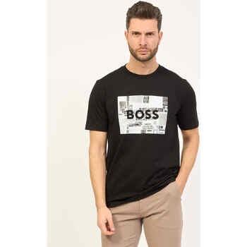 T-shirt BOSS T-shirt à col rond en jersey de coton avec imprimé