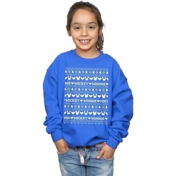 Sweat-shirt enfant Disney Mickey And Minnie Christmas Fair Isle