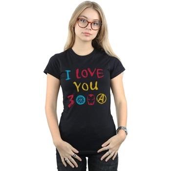 T-shirt Marvel Avengers Endgame I Love You 3000 Crayons